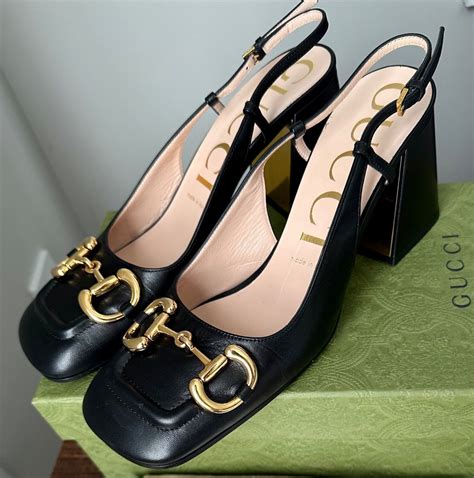 gucci women's baby mid-heel horsebit pumps|Women's Horsebit pump in black patent leather .